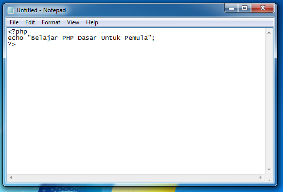 Tutorial PHP Dasar