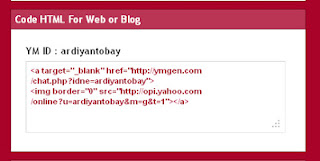 cara pasang Yahoo Messenger  diblogger 