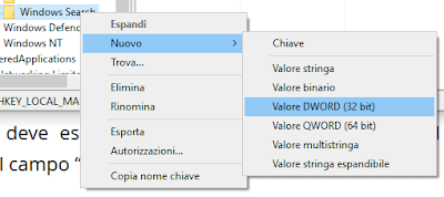 Valore DWORD (32 bit)