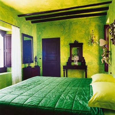 Decoración de una Habitación de color Verde