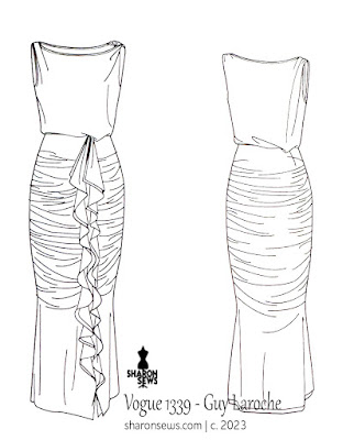 Vogue 1339 line drawing