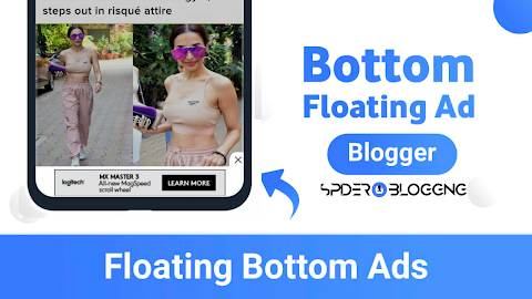 How to create Responsive Floating Bottom Sticky Ad in Blogger | Spider Blogging