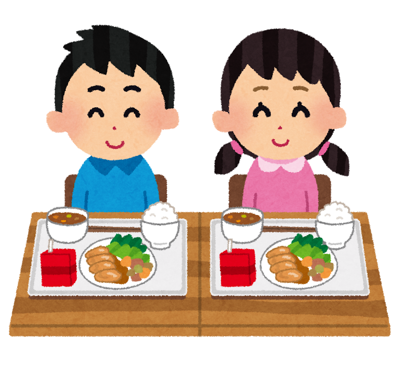 給食のイラスト 男の子と女の子 かわいいフリー素材集 いらすとや