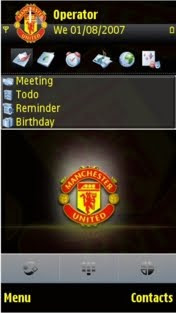 Manchaster United Theme for Smartphones s60v5 and s60v3 Mobile Downloads