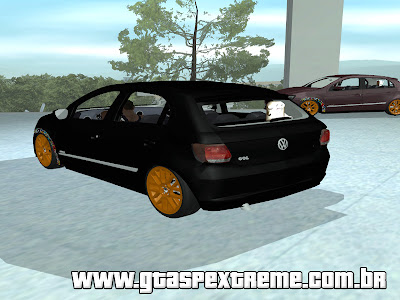 Vw Gol G6 + Fixa + Roda 17 Dourada para GTA San Andreas