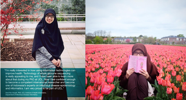 Perempuan Indonesia Berjilbab Lebar di Brosur Edukasi Universitas di London, Siapakah Dia? 