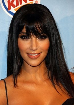 kim kardashian straight hair 