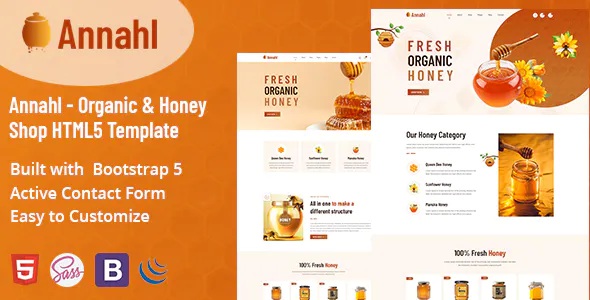 Best Organic & Honey Shop HTML5 Template