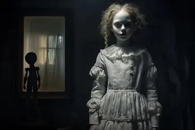 scary girl | face