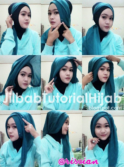 Tutorial Hijab Paris Segi Empat Polos 2016