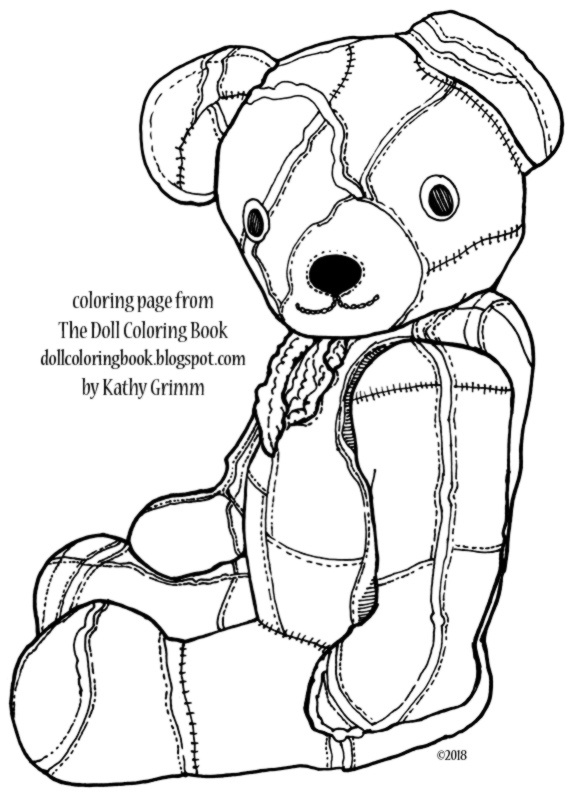 Download Color a Quilted Teddy | The Doll Coloring Book