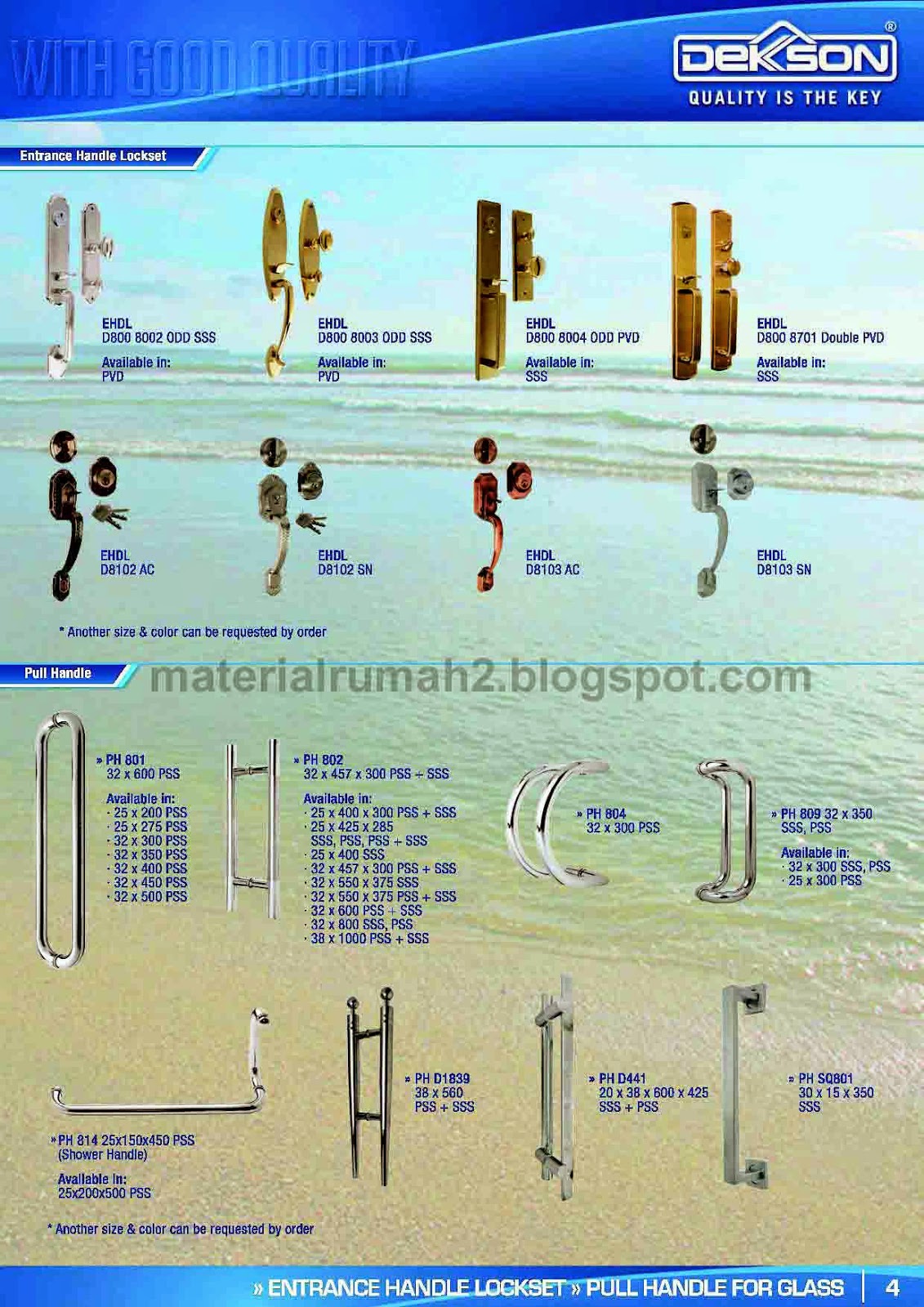 Brosur Daftar Harga  Kunci  Handle Pintu  DEKKSON di Malang