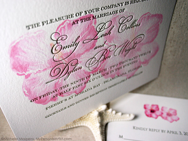 Wedding Invite Letterpress Cards
