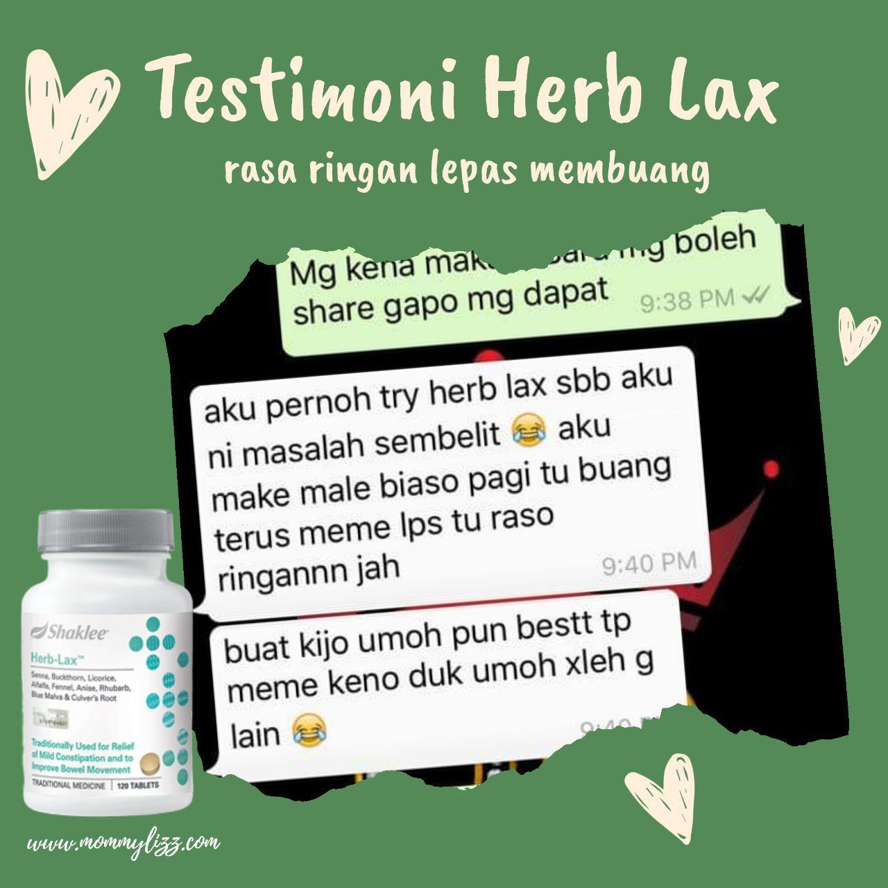 testimoni Herblax Shaklee Membantu Sembelit