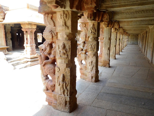 Passage along the inner boundary wall of the Bhoga Nandeeshwara Temple, Karnataka