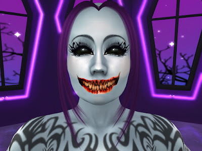 Trying to make myself an Undead Warlock in Second Life (Working on the Mouth, Phase 1) - by Majikvixen
