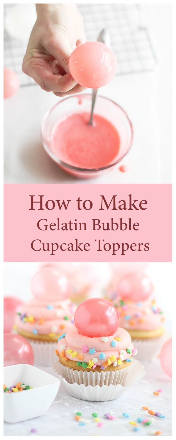 Bubble Gum Frosting Cupcakes with Gelatin Bubbles ...