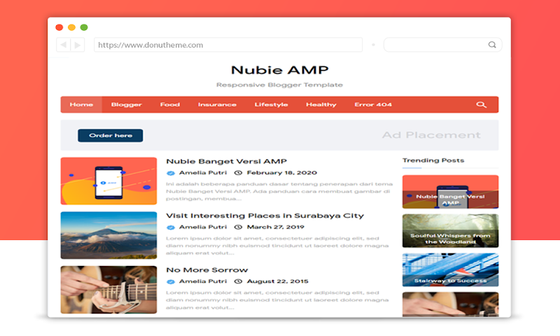 Nubie Banget Pro AMP Blogger Template - Responsive Blogger Template