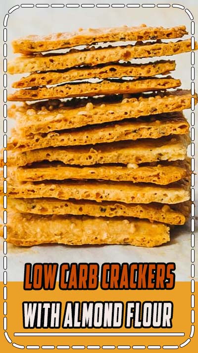 Here’s the best recipe for making easy low carb cheese crackers using almond flour. They’re baked in the oven using parchment paper. They’re great for keto, grain free, gluten free, and lchf diets. They’re sturdy and crispy, great for dips and replace the role of tortilla chips. Click the pin to find the recipe, nutrition facts, cooking tips, & more photos. #keto #lowcarb #recipe #healthy #glutenfree / glutenfree snacks ideas / healthy recipes