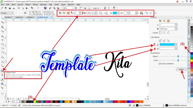 Cara Mudah Mewarnai teks Objek Di CorelDraw