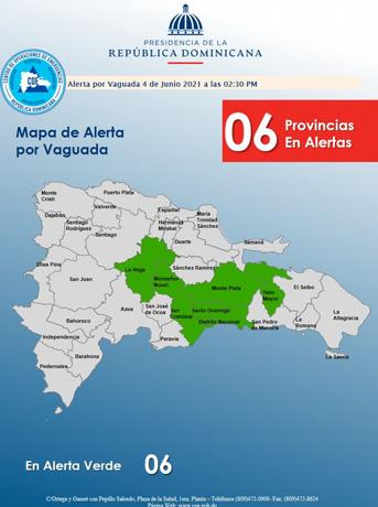 COE declara el Gran Santo Domingo y cinco provincias en alerta verde por vaguada