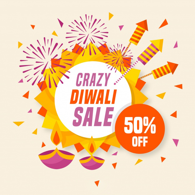 Beautiful Diwali Greeting cards for sales and marketing 50% off