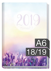 Chäff-Timer mini A6 Kalender 2018/2019 [Flieder] 18 Monate Juli 2018-Dezember 2019 - Terminkalender mit Wochenplaner - Organizer - Wochenkalender