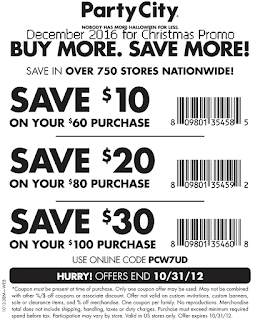 free Party City coupons for december 2016