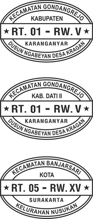 Contoh Stempel  RT Rukun Tetangga Contoh StempelContoh 