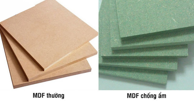 Gỗ MDF có hai loại: thường và chống ẩm