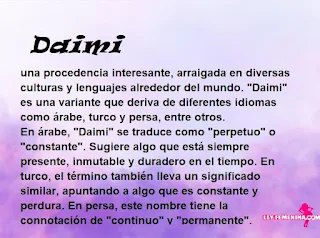 significado del nombre Daimi