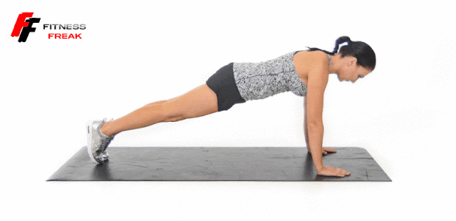 Knee to elbow plank