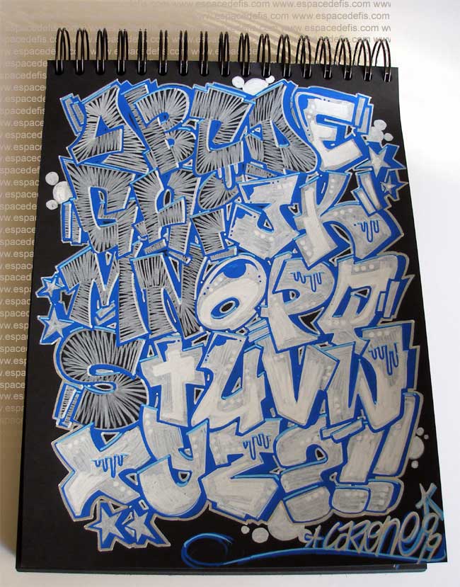 Labels abc graffiti alphabet