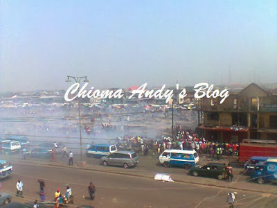 Fire at Mile One market Port Harcourt chiomaandy.com