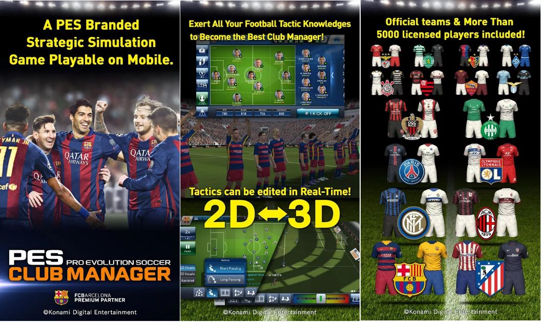 PES CLUB MANAGER For Android Game Screenshots