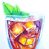 How to draw peppermint ice tea in a watercolor step by step tutorial easy