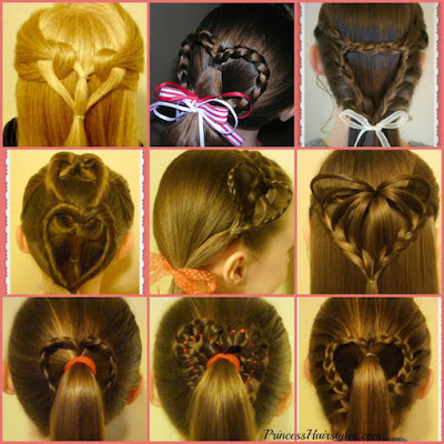 9 Valentines Day hairstyles! Heart hairstyle video tutorials. #valentines #hearthairstyles