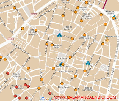 plano mapa de carriles bici salamanca carril bici