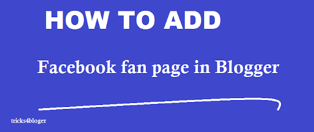 how to add facebook page in blogger