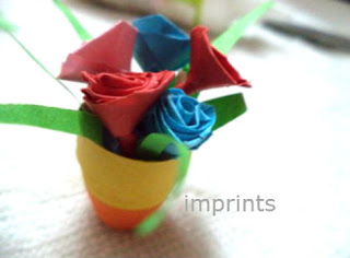 how to make paper-quill flower pot