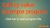 write a program using call by value 