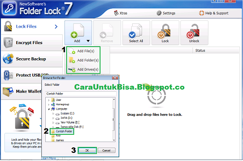 Cara Mengunci Folder Step 2