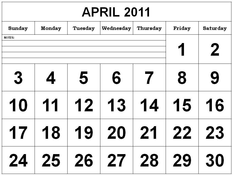 free april 2011 calendar template. April 2011 calendar template