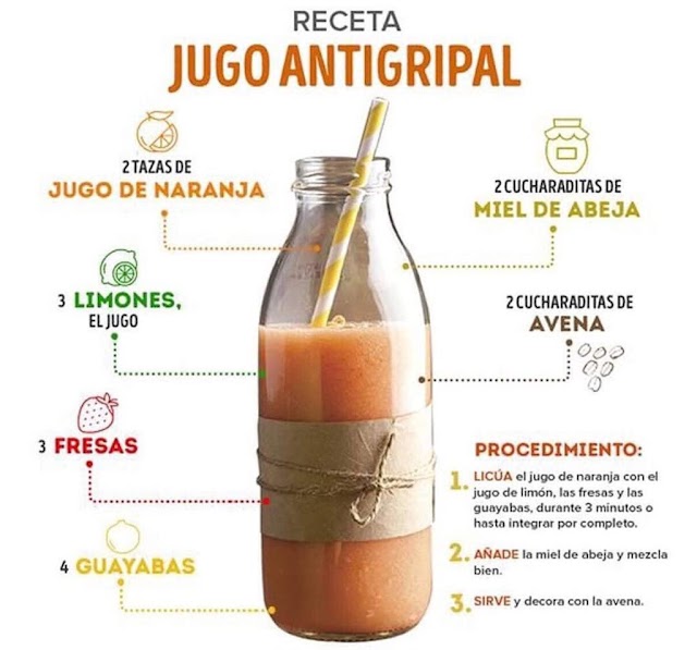 Receta del mejor jugo antigripal
