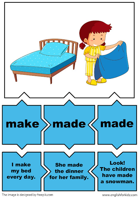 irregular verbs puzzles verb make