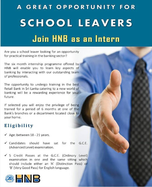 Internship for School Leavers at HNB
