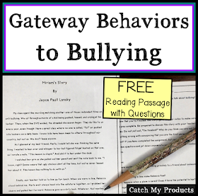  Gateway Behaviors to Bullying FREE Reading Passage