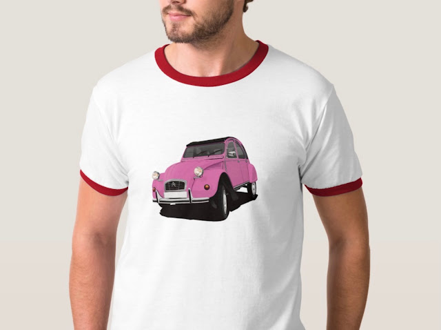 One color classic Citroën 2CV T-shirts