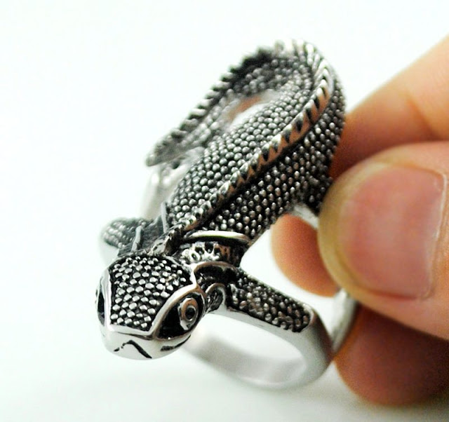 Sterling Silver Lizard Ring