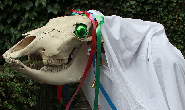 Mari Lwyd, το χριστουγεννιάτικο κρανίο αλόγου της Ουαλίας